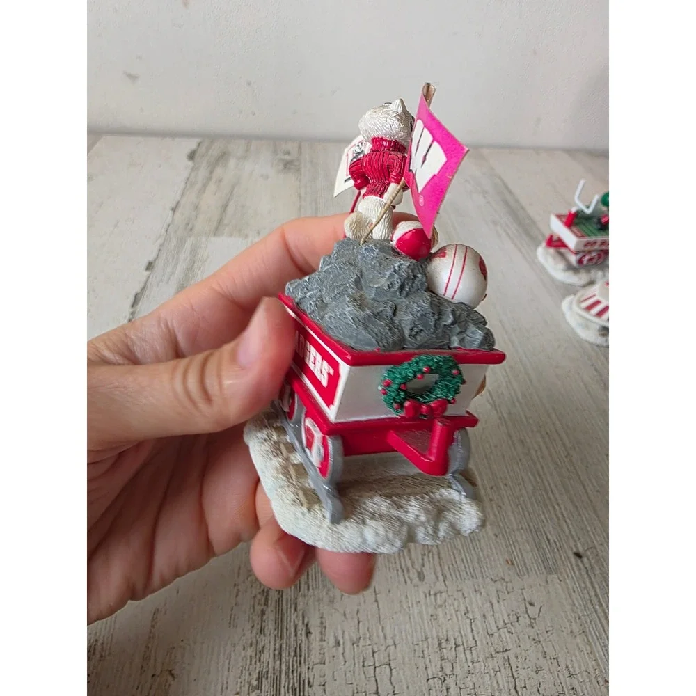 Danbury mint Badgers mascot train Santa Express Xmas decor